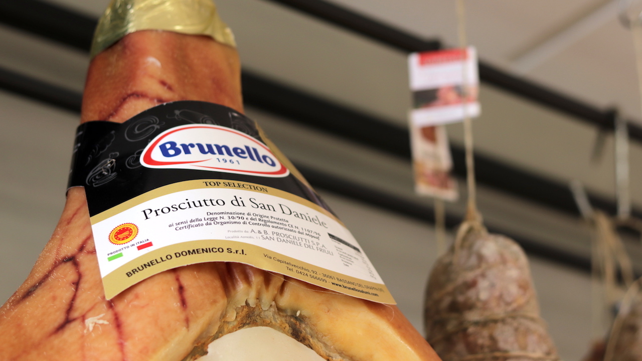 Prosciutto crudo prodotto dall'azienda Brunello